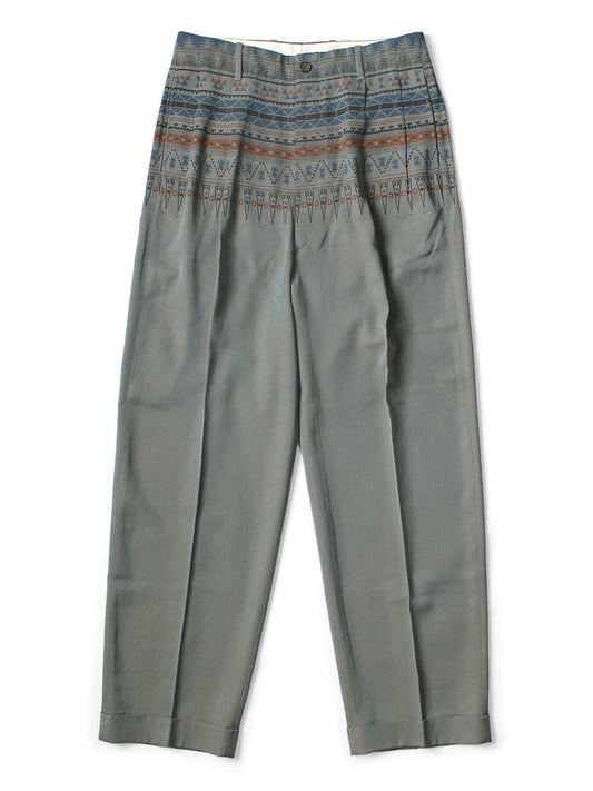 Kapital Wool Serge Slacks (Town Craft Tribe Pattern)