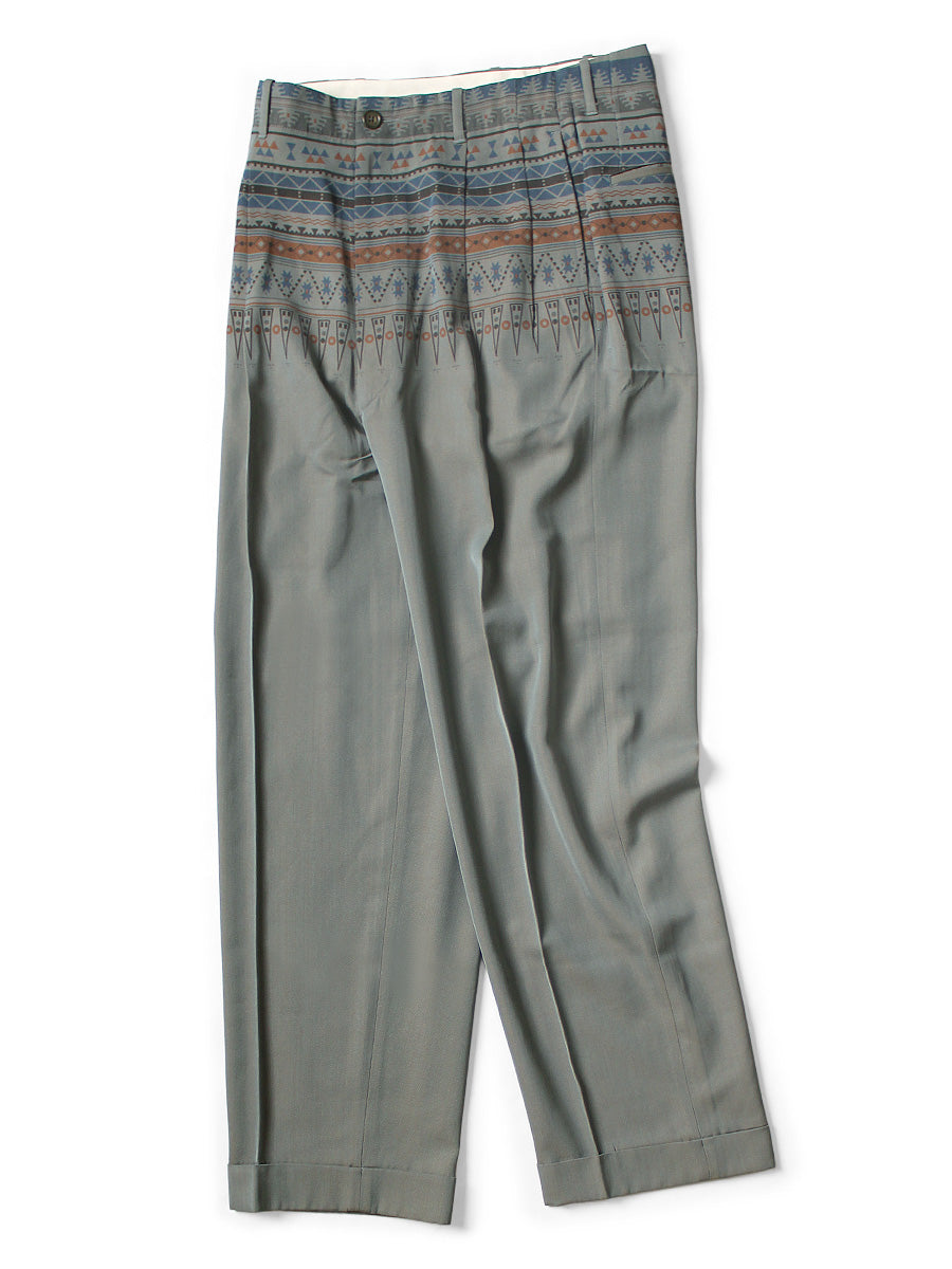 Kapital Wool Serge Slacks (Town Craft Tribe Pattern)
