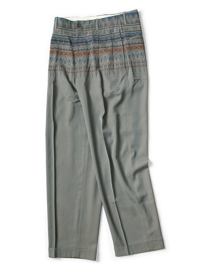Kapital Wool Serge Slacks (Town Craft Tribe Pattern)