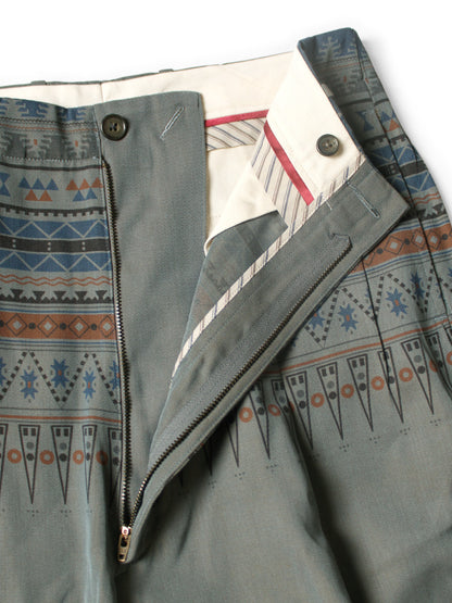 Kapital Wool Serge Slacks (Town Craft Tribe Pattern)