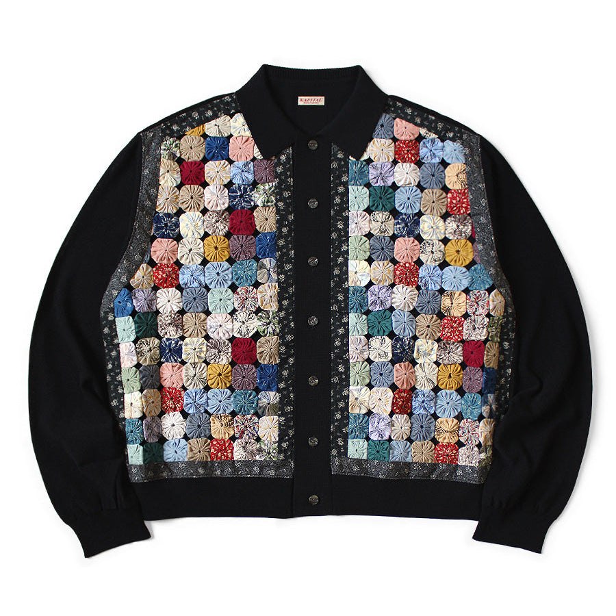 Kapital 14G Knit x Handcrafted Yo-Yo Quilt Jacket