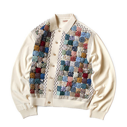 Kapital 14G Knit x Handcrafted Yo-Yo Quilt Jacket