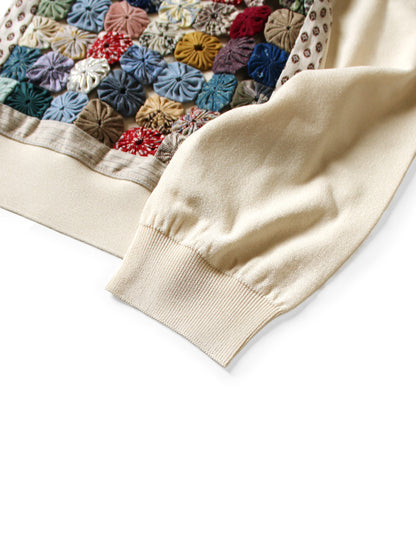 Kapital 14G Knit x Handcrafted Yo-Yo Quilt Jacket