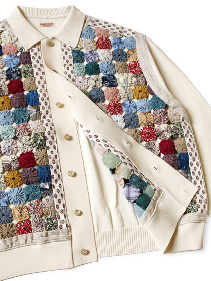 Kapital 14G Knit x Handcrafted Yo-Yo Quilt Jacket