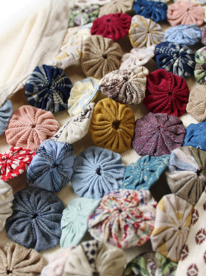 Kapital 14G Knit x Handcrafted Yo-Yo Quilt Jacket