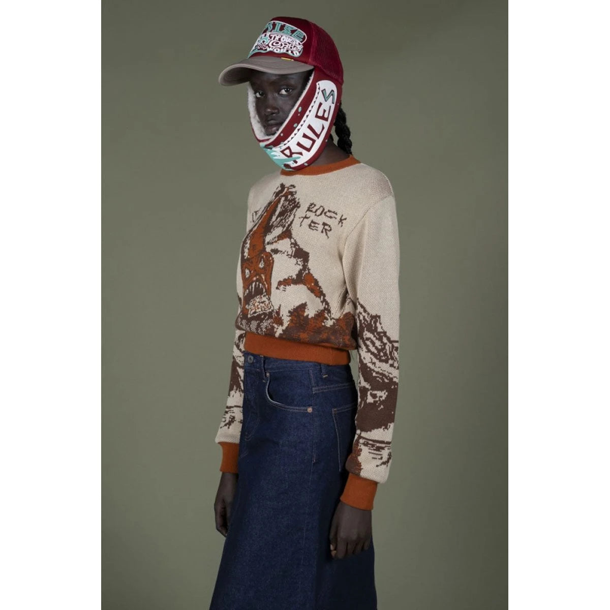 Kapital Kapsize Rule Print Lumber Trucker Cap