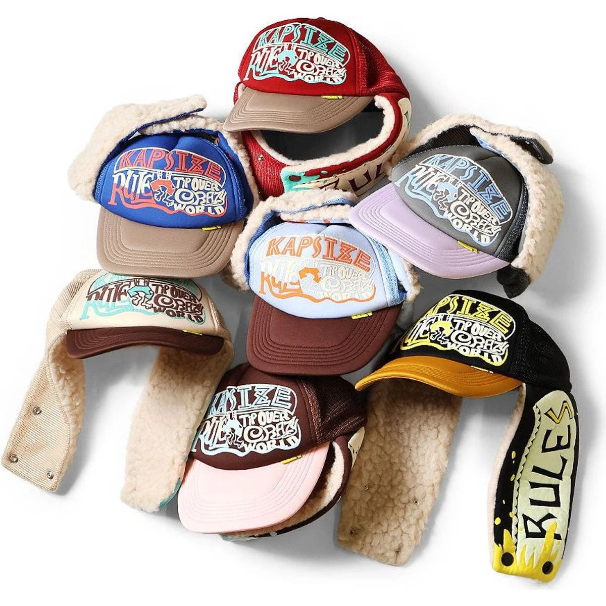 Kapital Kapsize Rule Print Lumber Trucker Cap