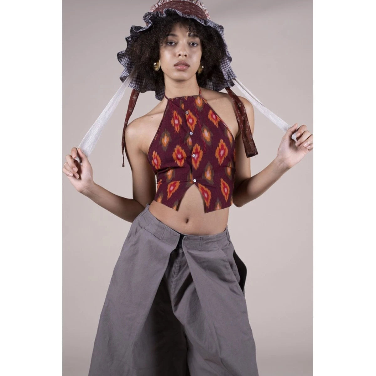 Kapital Kasuri Bib Choke Camisole