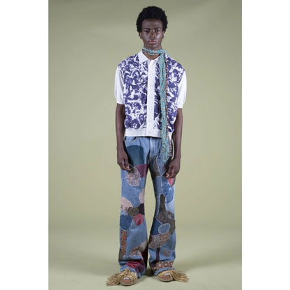 Kapital Knit And Rayon Polo Shirt (Festival Edition)
