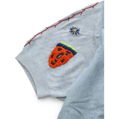Kapital Knit × Chambray Polo Shirt (With Isla Bonita Embroidery)
