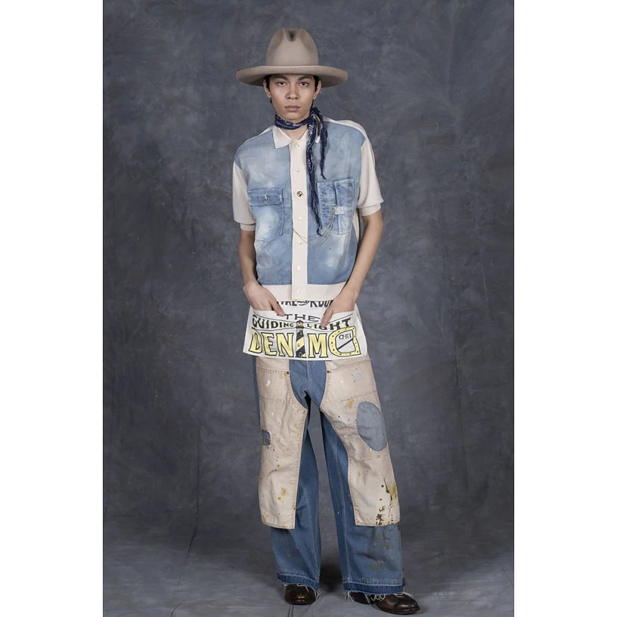 Kapital Knit x 8oz Denim Coverall Polo