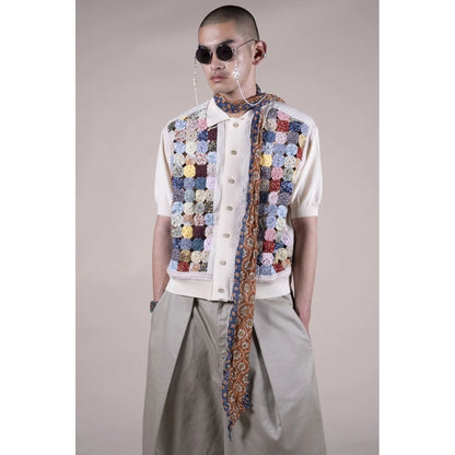 Kapital Knit × Yo-Yo Quilt Polo Shirt