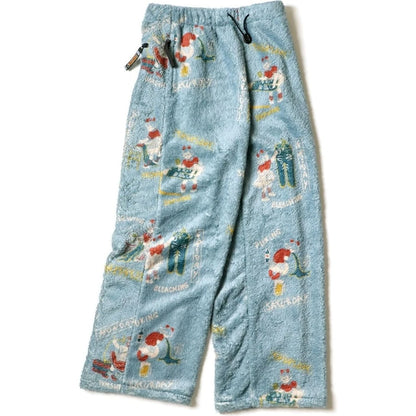 Kapital Kountry Calendar Pattern Fleece Easy Straight Pants