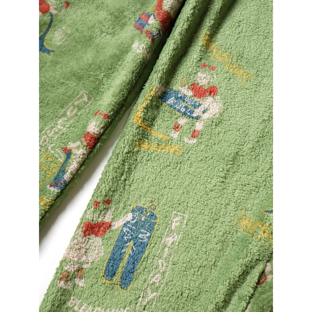 Kapital Kountry Calendar Pattern Fleece Easy Straight Pants
