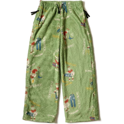 Kapital Kountry Calendar Pattern Fleece Easy Straight Pants