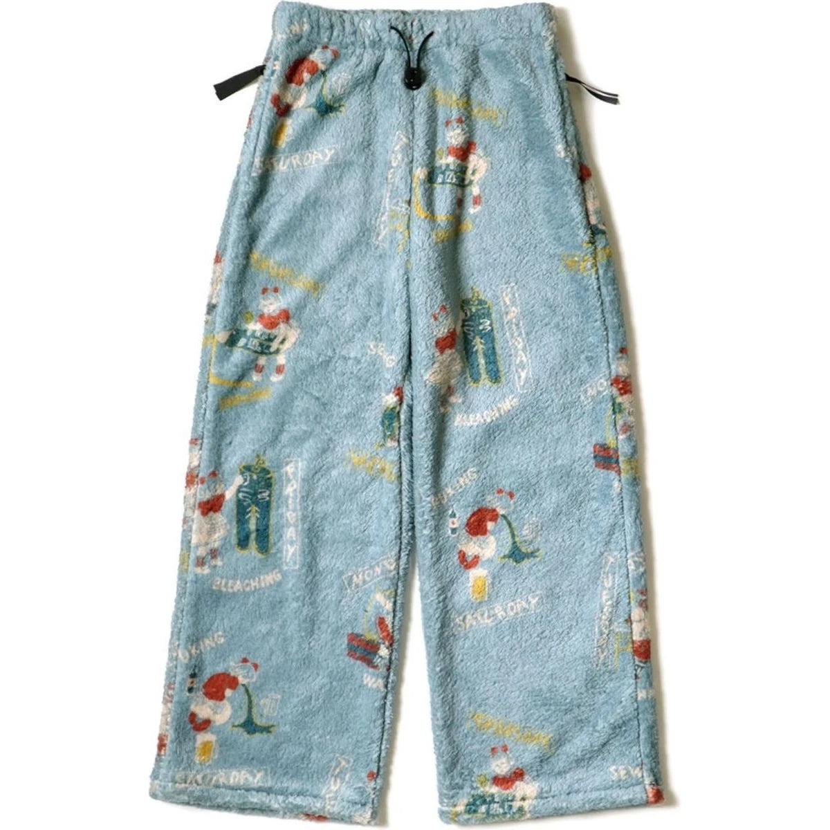 Kapital Kountry Calendar Pattern Fleece Easy Straight Pants