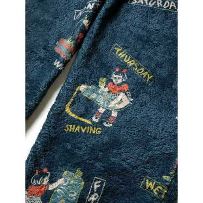 Kapital Kountry Calendar Pattern Fleece Easy Straight Pants