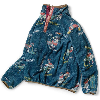 Kapital Kountry Calendar Pattern Snap Fleece