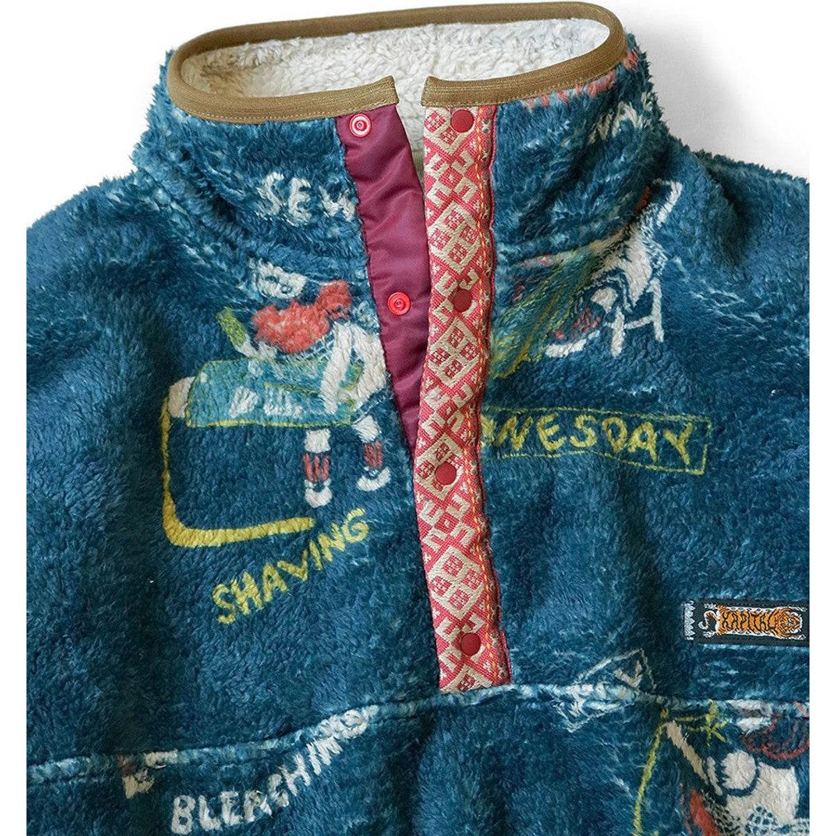 Kapital Kountry Calendar Pattern Snap Fleece