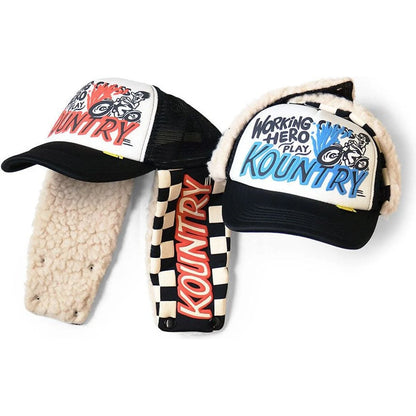 Kapital Kountry Racer Lumber Trucker Cap (Checkered Flag)