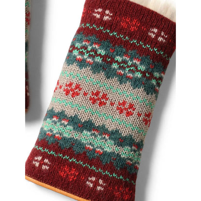 Kapital Leather And Fair Isle Gloves