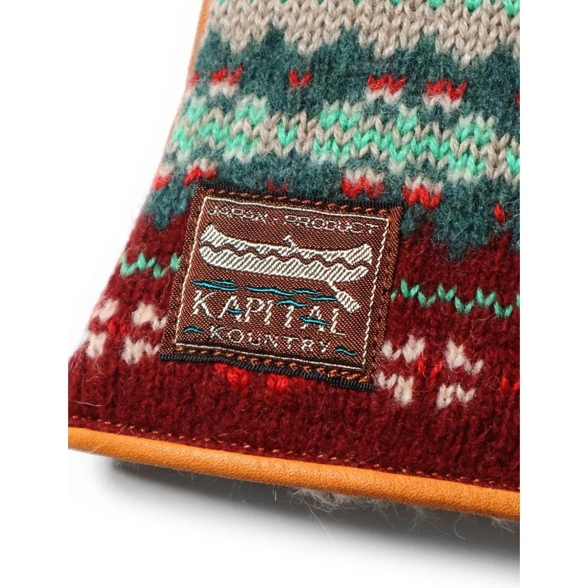 Kapital Leather And Fair Isle Gloves