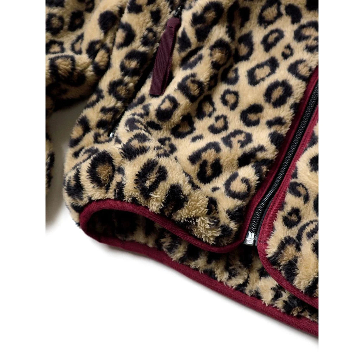 Kapital Leopard Pattern Fleece Zip Jacket Blouson