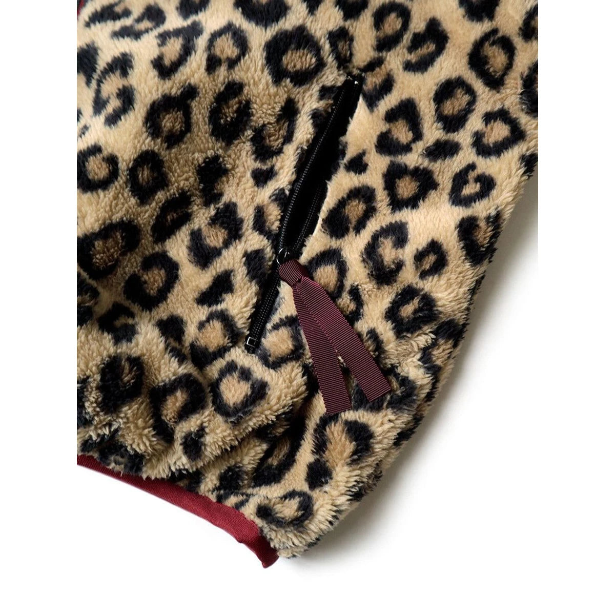 Kapital Leopard Pattern Fleece Zip Jacket Blouson