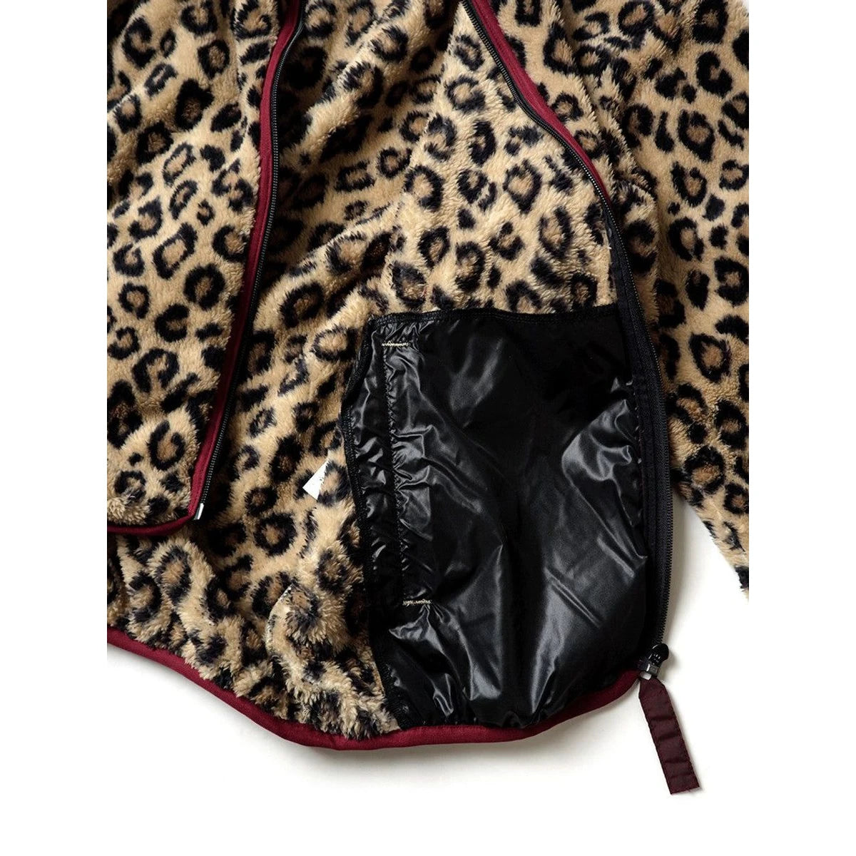Kapital Leopard Pattern Fleece Zip Jacket Blouson
