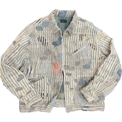 Kapital Liberty Stripe Boro Drizzler Zip Jacket