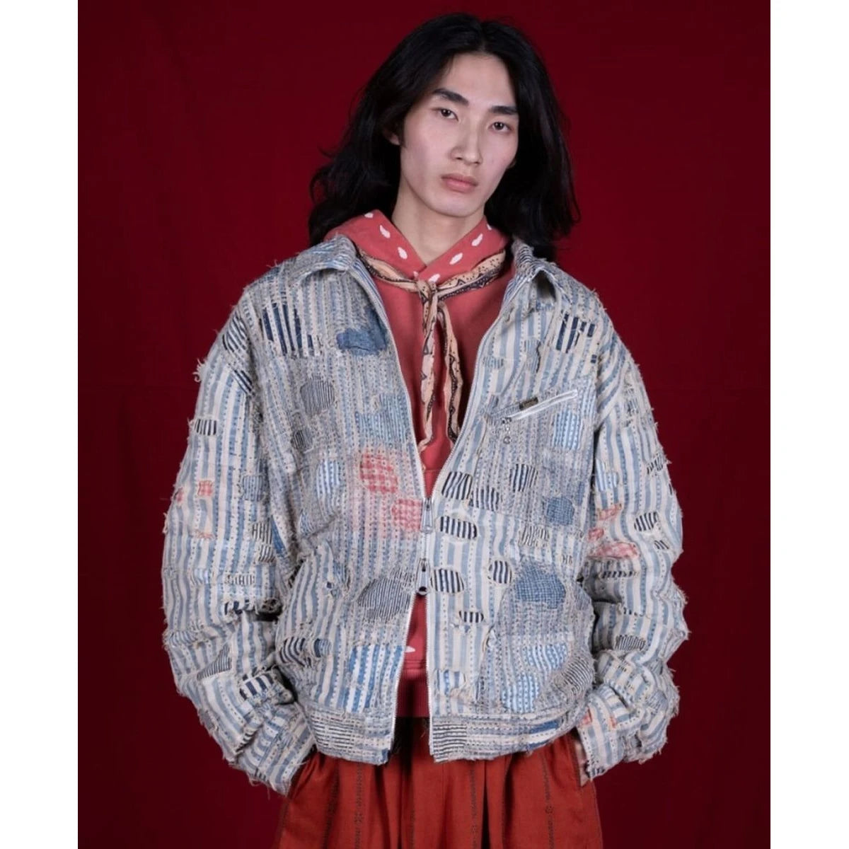 KAPITAL キャピタル ペイズリー ドルマン シャツ ジャケット Kapital Liberty Stripe Boro Drizzler Zip Jacket | COJP Gallery