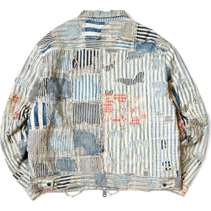 Kapital Liberty Stripe Boro Drizzler Zip Jacket