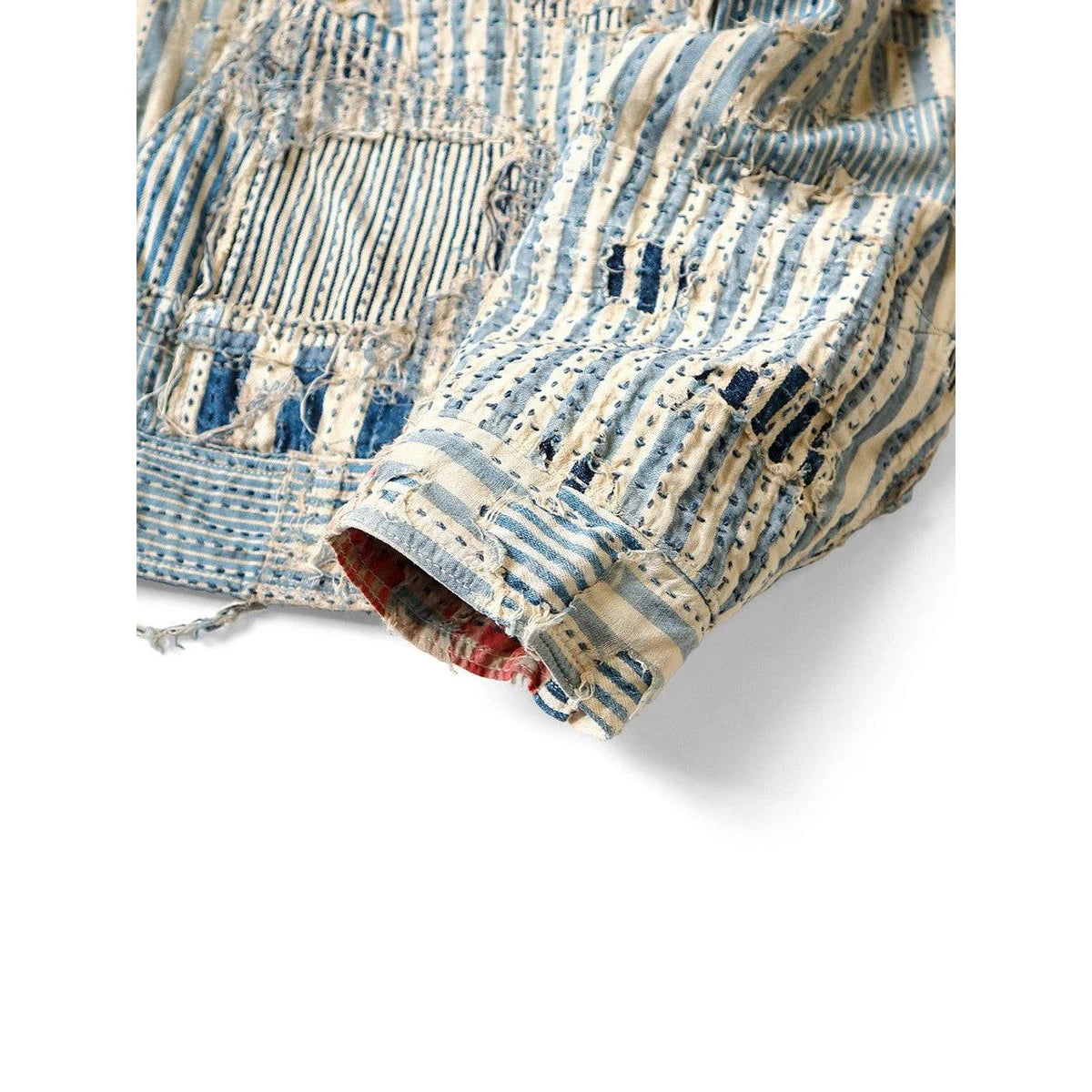 Kapital Liberty Stripe Boro Drizzler Zip Jacket