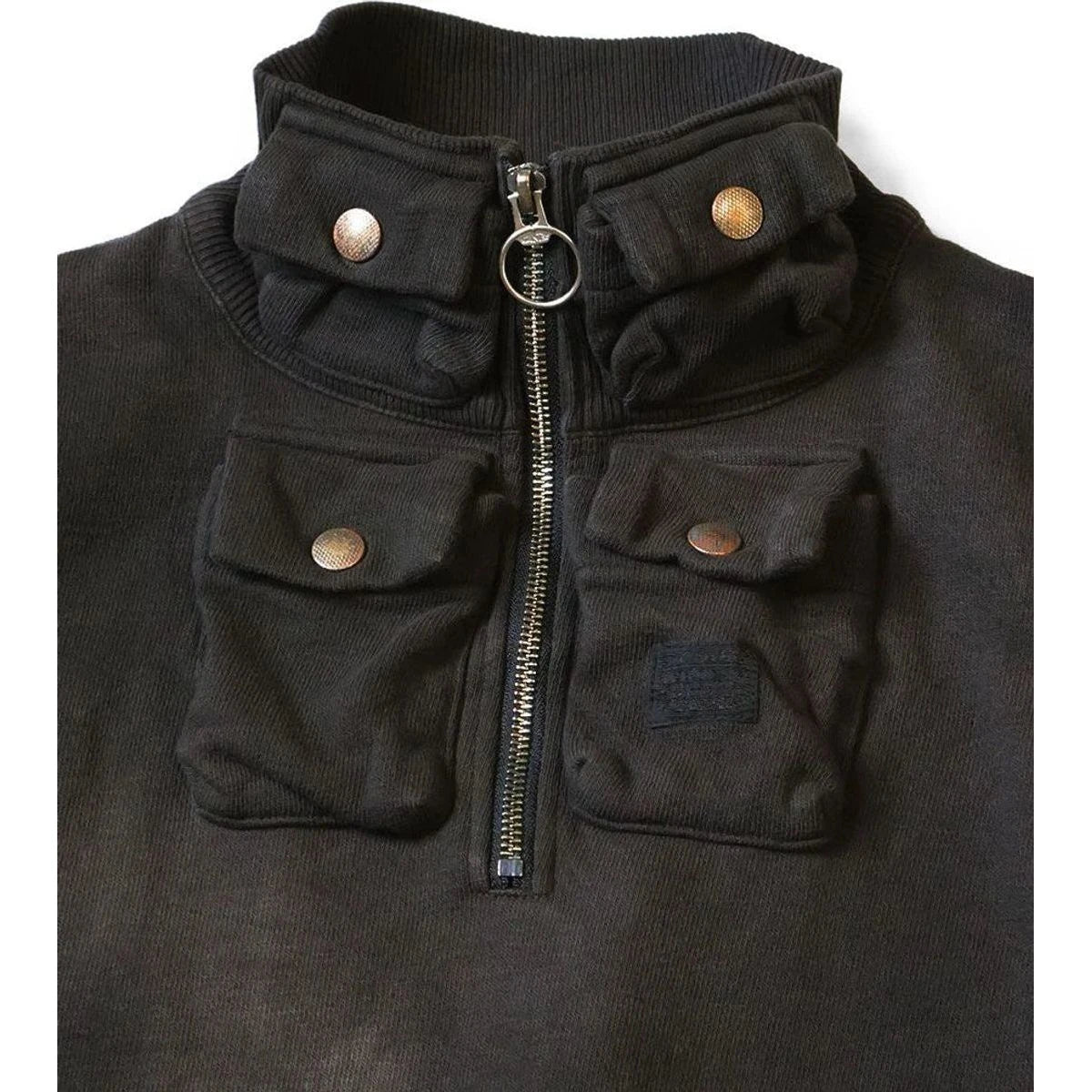 Kapital Lined Nickel 4 half Zip Vest (Dirty Dyed)
