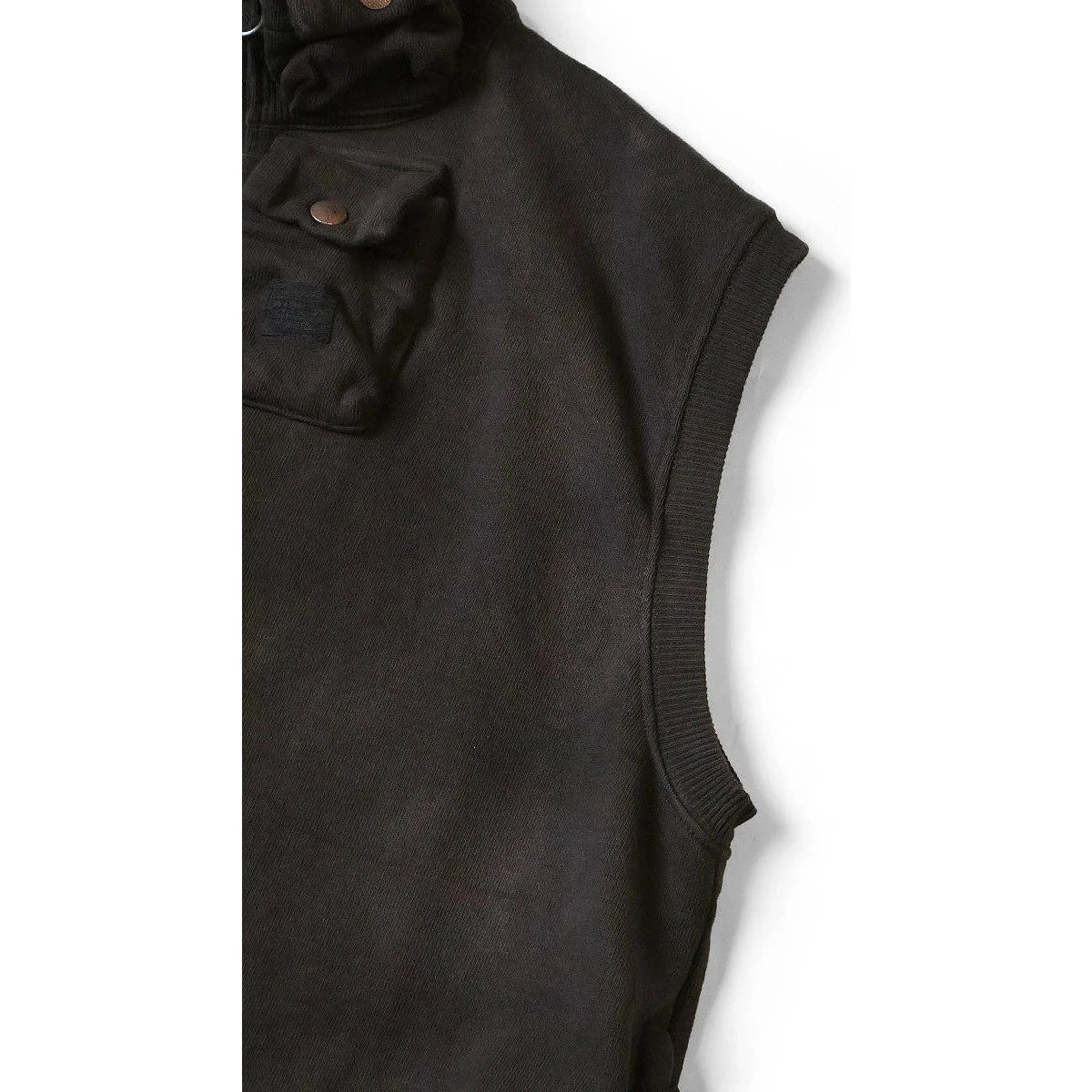 Kapital Lined Nickel 4 half Zip Vest (Dirty Dyed)