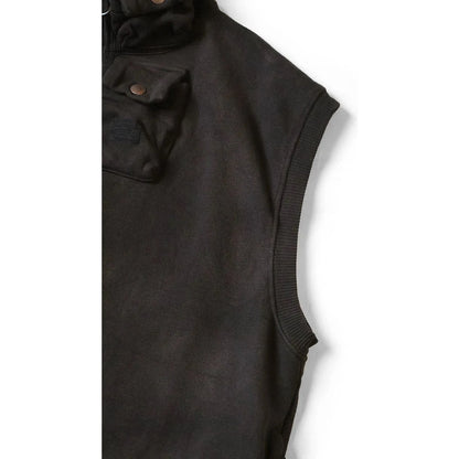 Kapital Lined Nickel 4 half Zip Vest (Dirty Dyed)