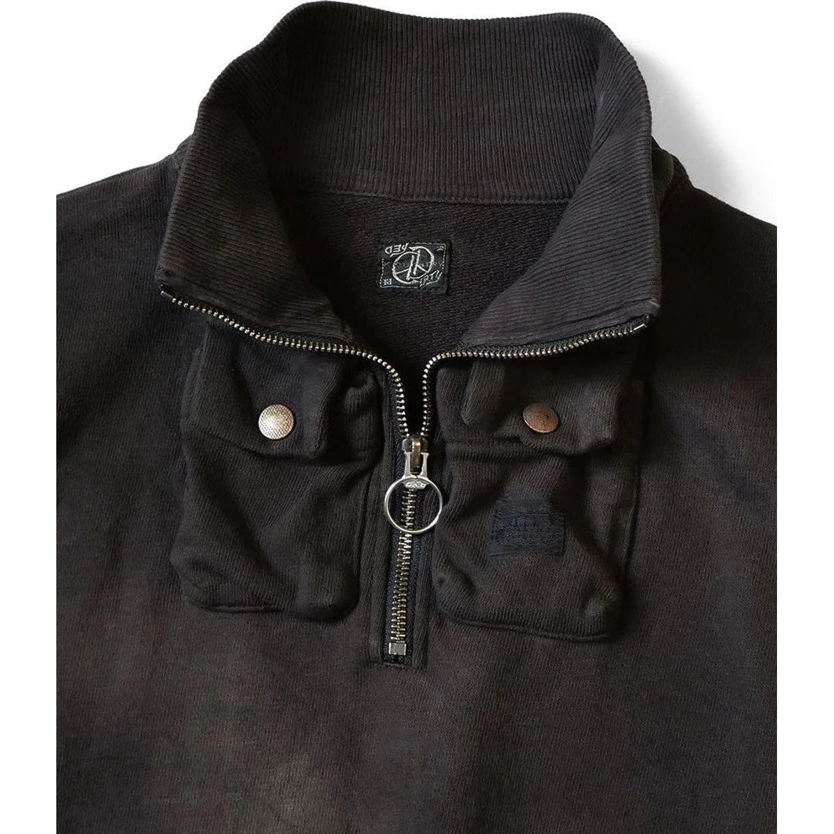 Kapital Lined Nickel 4 half Zip Vest (Dirty Dyed)