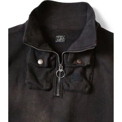 Kapital Lined Nickel 4 half Zip Vest (Dirty Dyed)