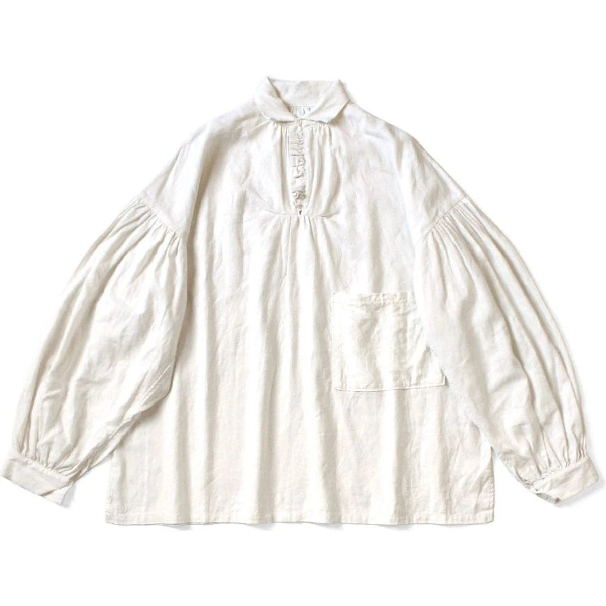 Kapital Linen Canvas Frill Gypsy Blouse