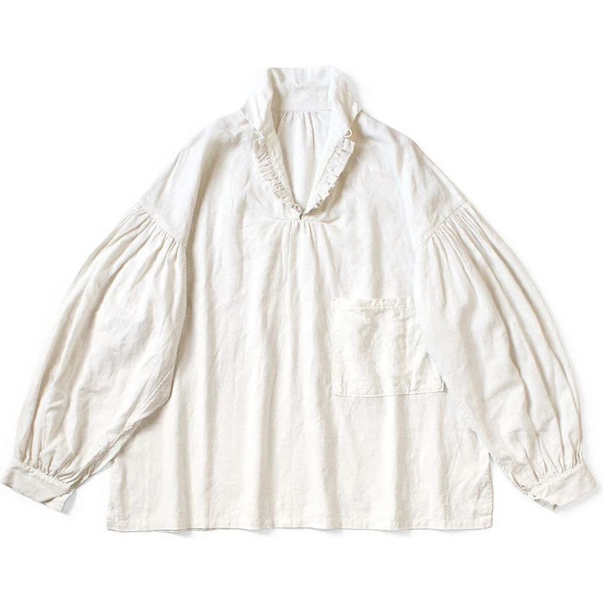 Kapital Linen Canvas Frill Gypsy Blouse