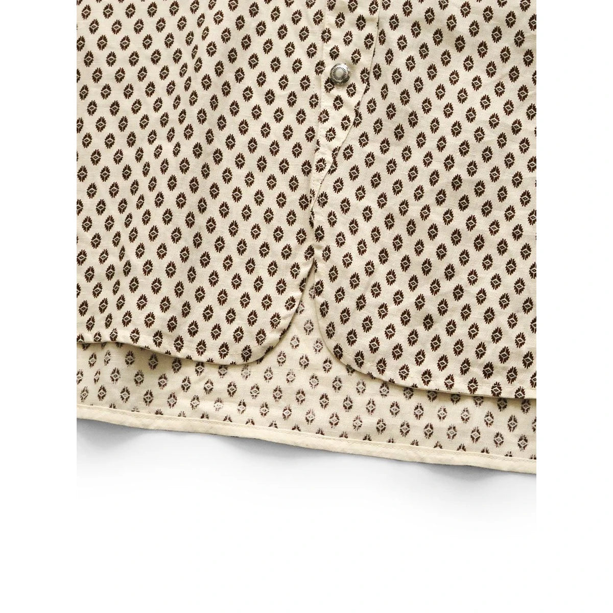 Kapital Linen Chima Pattern Stand Penny Shirt