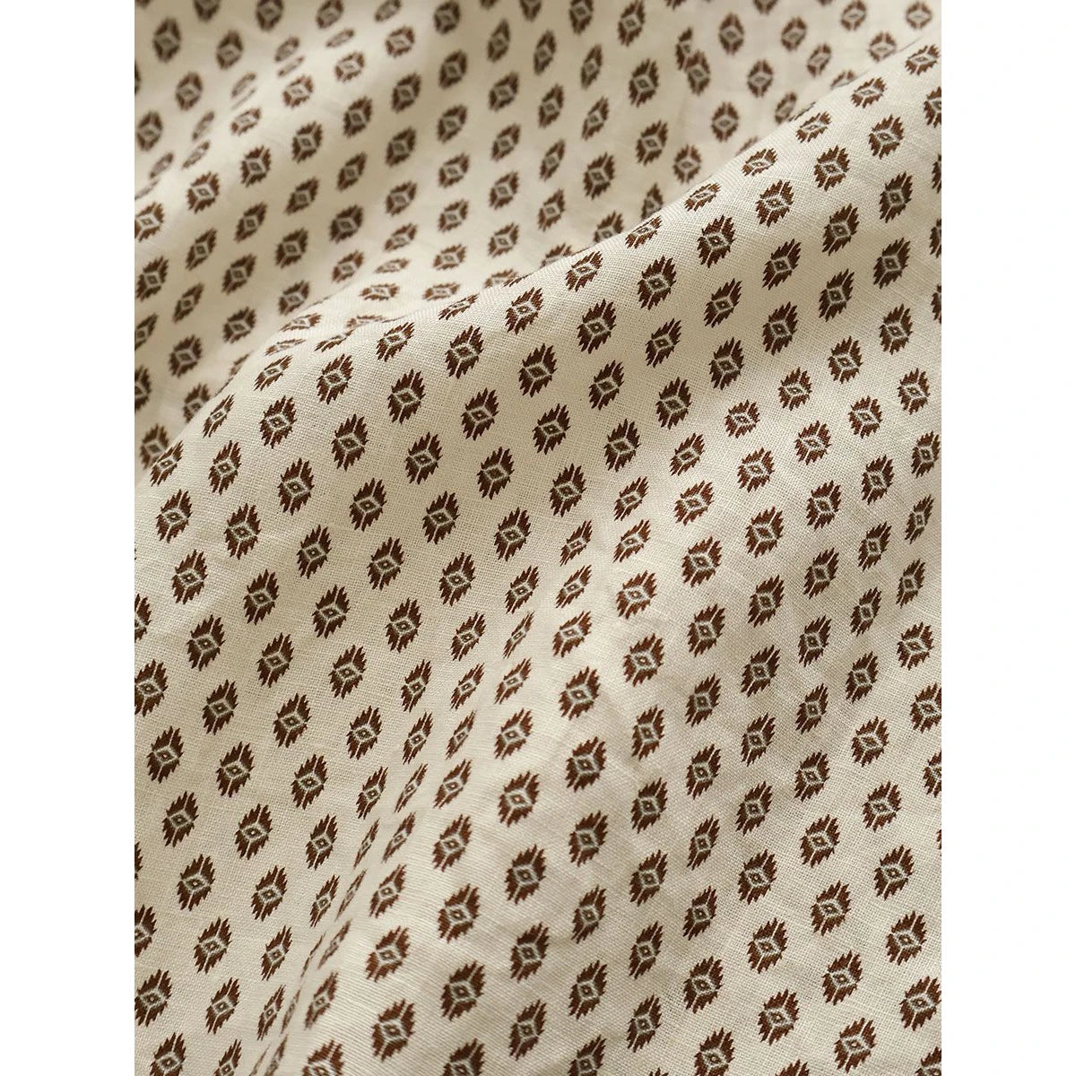 Kapital Linen Chima Pattern Stand Penny Shirt
