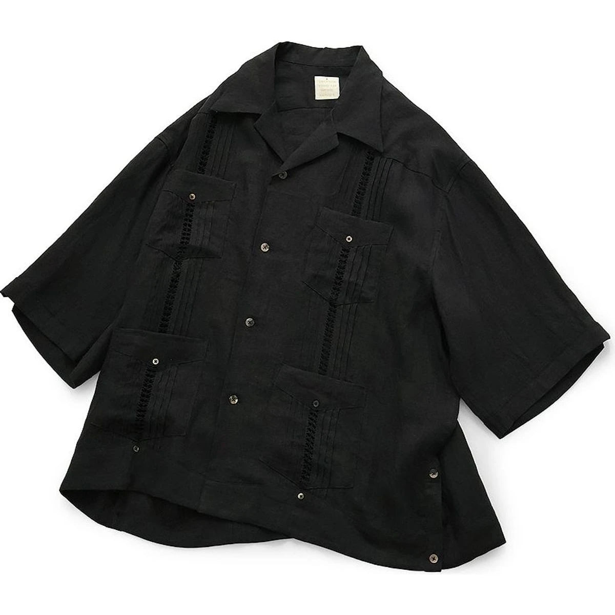 Kapital Linen Drawn Threadwork Lax Cuban Shirt