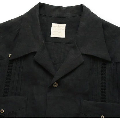 Kapital Linen Drawn Threadwork Lax Cuban Shirt