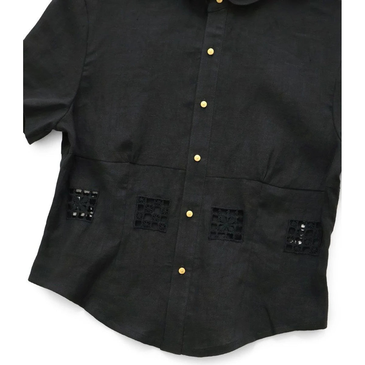 Kapital Linen Drawn Thread Work A Cappella Blouse