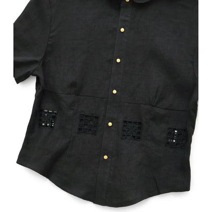 Kapital Linen Drawn Thread Work A Cappella Blouse