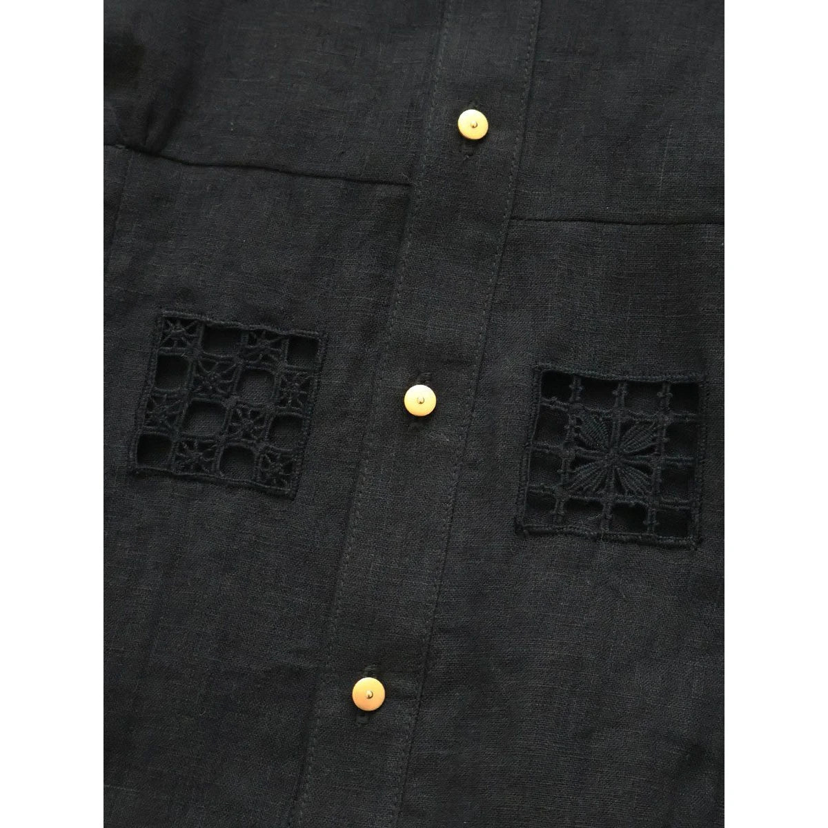 Kapital Linen Drawn Thread Work A Cappella Blouse