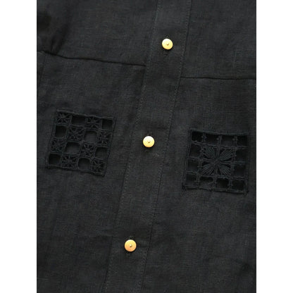 Kapital Linen Drawn Thread Work A Cappella Blouse