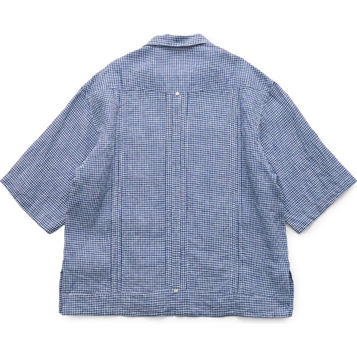 Kapital Linen Gingham Check Lax Cuban Shirt