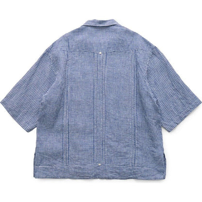 Kapital Linen Gingham Check Lax Cuban Shirt